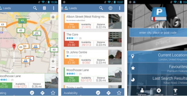 Android Apps Locate Parked Car & Parking Garages Near Me