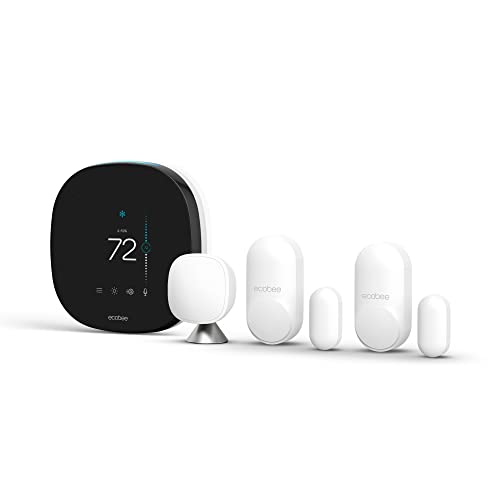 ecobee SmartThermostat with voice control (SmartSensor included) + 2-Pack SmartSensors for...