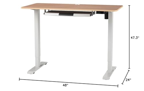 Monomi Electric Height Adjustable Standing Desk, 48 x 24 inches Stand up Desk, Sit Stand...