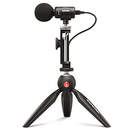 Shure MV88+ Video Kit - Digital Stereo Condenser Microphone for Apple and Android, with...