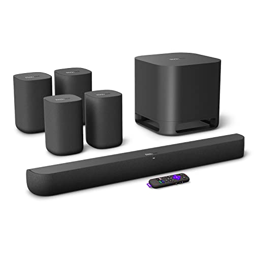 Roku Streambar Pro, 4K/HD/HDR Streaming Media Player & Cinematic Sound, All in One,...