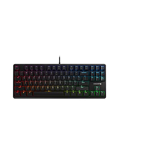 Cherry MX RGB Mechanical Keyboard with MX Red Silent Gold-Crosspoint Key switches for...