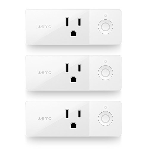 Wemo Mini Smart Plug 3-Pack, WiFi Enabled, Works with Amazon Alexa and the Google...
