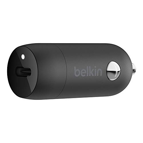 Belkin USB-C Car Charger 18W (iPhone Fast Charger for iPhone SE, 11, 11 Pro, 11 Pro Max,...