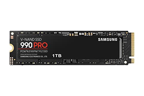SAMSUNG 990 Pro 1TB Gen4 NVMe SSD 7450MB/s 6900MB/s R/W 1550K/1200K IOPS 600TBW 1.5M Hrs...