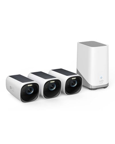 eufy Security eufyCam S330 3-Cam Bundle, Security Camera Outdoor Wireless, 4K Camera with...