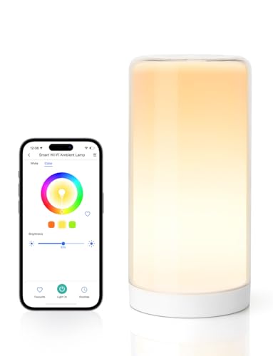 meross Smart Table Lamp, Bedside Lamp, Compatible with Apple HomeKit, Siri, Amazon Alexa...