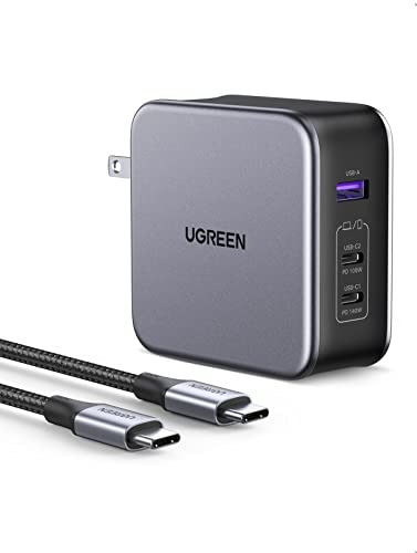 UGREEN 140W USB C Charger, Mac Book Pro Charger Nexode PD3.1 PPS 3-Port Foldable GaN Fast...