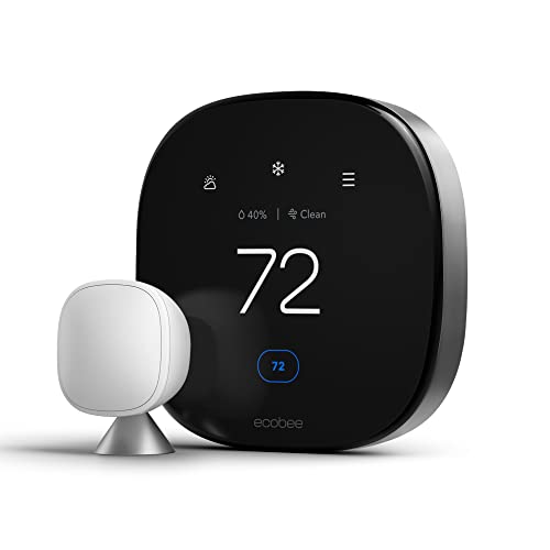 ecobee New Smart Thermostat Premium with Smart Sensor and Air Quality Monitor -...