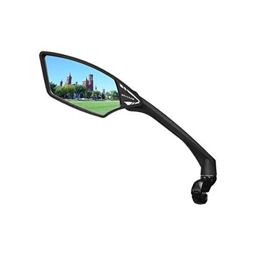MEACHOW New Scratch Resistant Glass Lens,Handlebar Bike Mirror, Rotatable Safe Rearview...