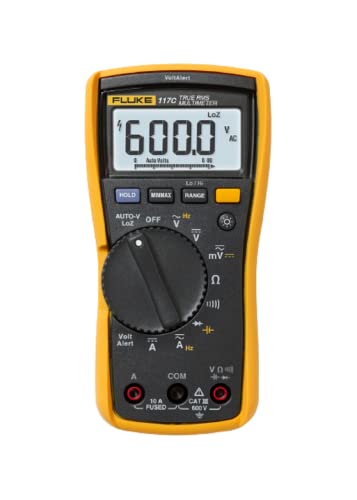 Fluke 117 Digital Multimeter, Non-Contact AC Voltage Detection, Measures...