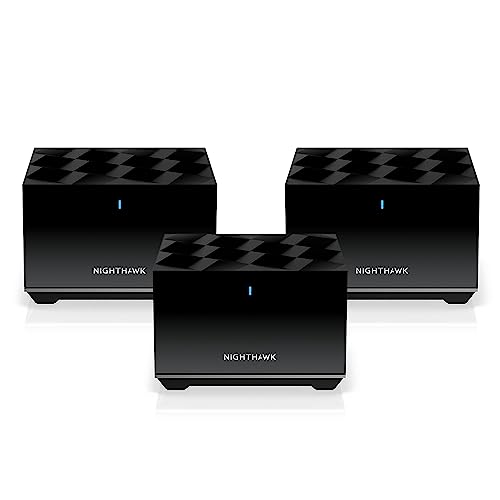 NETGEAR Nighthawk Tri-band Whole Home Mesh WiFi 6 System (MK83) – AX3600 Router with 2...