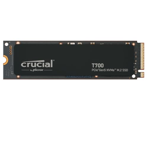 Crucial T700 2TB Gen5 NVMe M.2 SSD - Up to 12,400 MB/s - DirectStorage Enabled -...