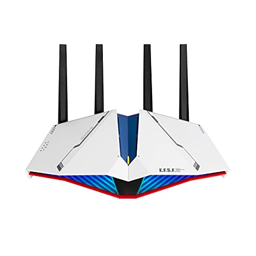 ASUS RT-AX82U AX5400 Dual-band WiFi 6 Gaming Router GUNDAM EDITION, Mesh WiFi, Lifetime...