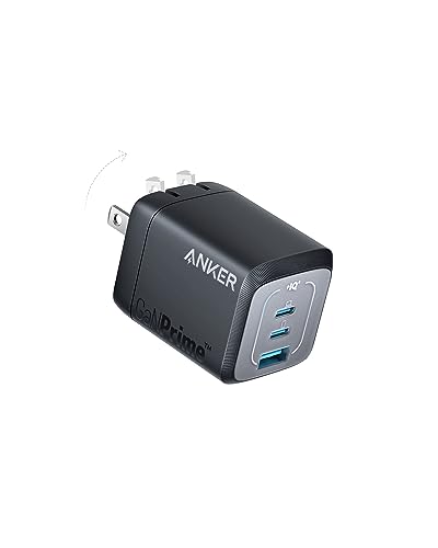 Anker Prime 67W USB C Charger, Anker GaN 3-Port Compact Fast PPS Wall Charger, For MacBook...