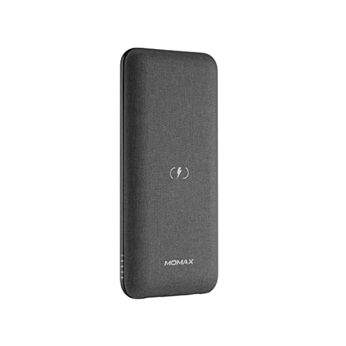 MOMAX Wireless Portable Charger, 10000mAh MFi Q.Power TOUCH Power Bank Lightning Input 20W...