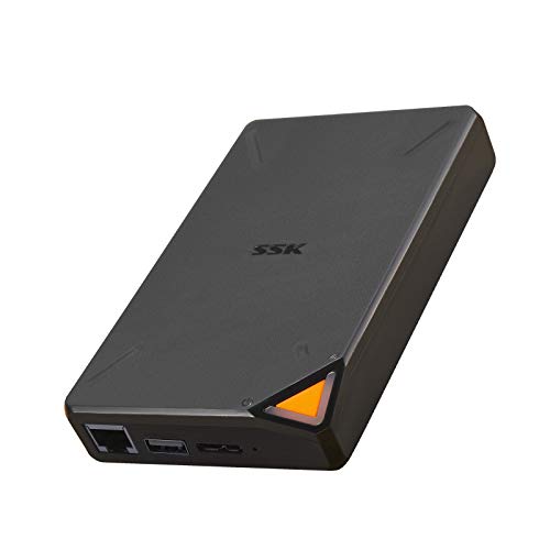 SSK 2TB Portable NAS External Wireless Hard Drive with Own Wi-Fi Hotspot, Personal Cloud...