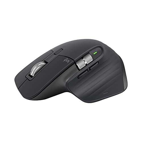 Logitech MX Master 3S - Wireless Performance Mouse, Ergo, 8K DPI, Track on Glass, Quiet...