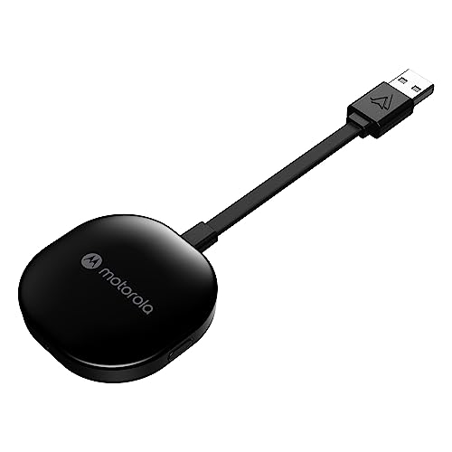 Motorola MA1 Wireless Android Auto Car Adapter - Instant Connection Using Google-Licensed...