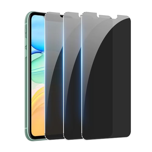 [3 Pack] Privacy Screen Protector for iPhone 11/iPhone XR Anti-Spy Tempered Glass Film...
