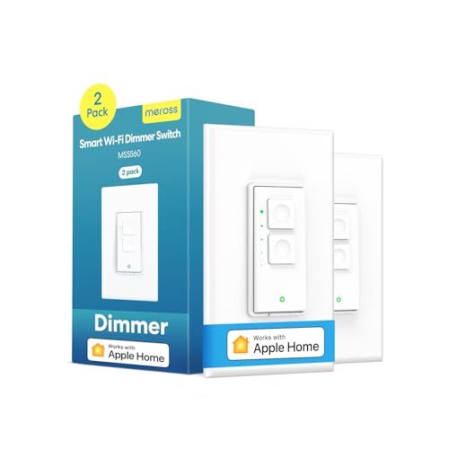 meross Smart Dimmer Switch Single Pole Supports Apple HomeKit, Alexa Google Assistant &...