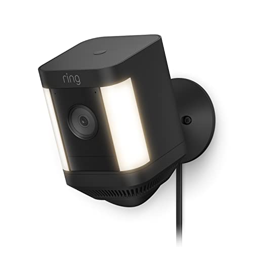 Ring Spotlight Cam Plus, Plug-in | Two-Way Talk, Color Night Vision, and Security Siren...