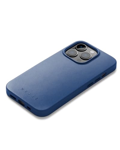 Mujjo Full Leather Case for iPhone 14 Pro Max with MagSafe (Monaco Blue)