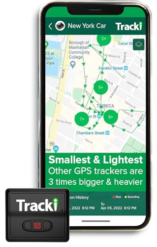 Tracki GPS Tracker for Vehicles, USA Made Tech. 4G LTE Car GPS Tracking Device. Unlimited...
