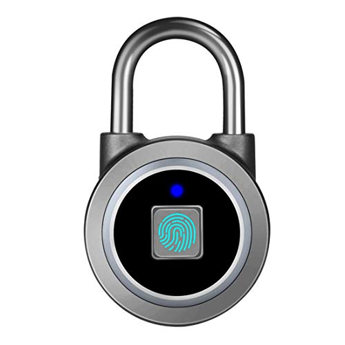 Fingerprint Padlock, Bluetooth Lock, Mobile APP, MEGAFEIS Smart Padlock with Keyless...