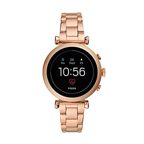 Fossil Women's Gen 4 Sloane HR Heart Rate Stainless Steel Touchscreen Smartwatch, Color:...