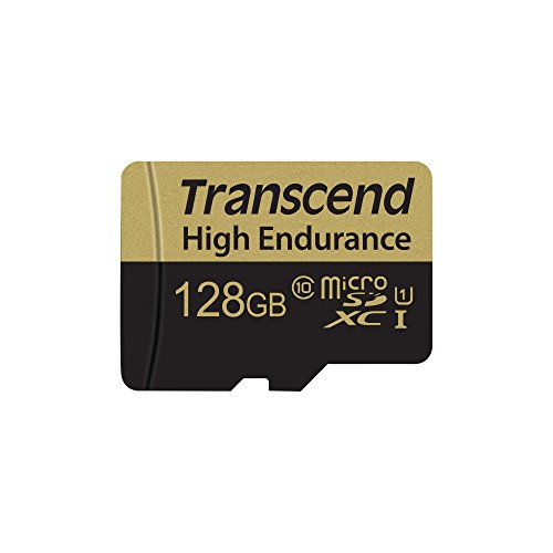Transcend TS128GUSDXC10V Information 128GB High Endurance MicroSD Memory Card with Adapter