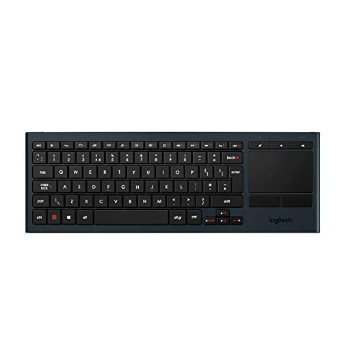 Logitech K830 Illuminated Living-Room Keyboard with Built-in Touchpad – Easy-access...