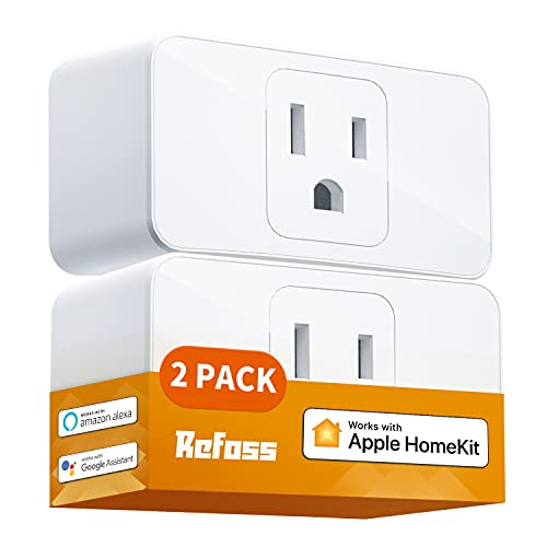 Smart Plug WiFi Outlet Work with Apple HomeKit, Siri, Alexa, Google Home, Refoss Smart...