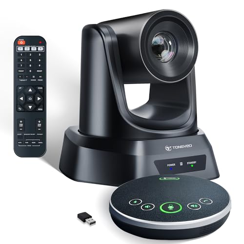 TONGVEO Conference Room PTZ Camera System | 1080P 60fps with 3X Optical Zoom, USB3.0, HDMI...