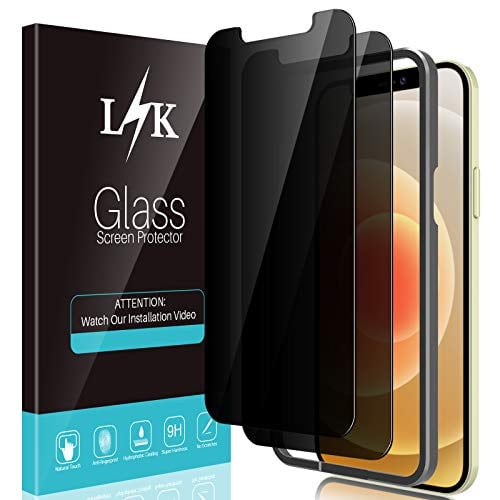 2 Pack LϟK Privacy Screen Protector Designed for iPhone 12 and iPhone 12 Pro 5G 6.1 inch...