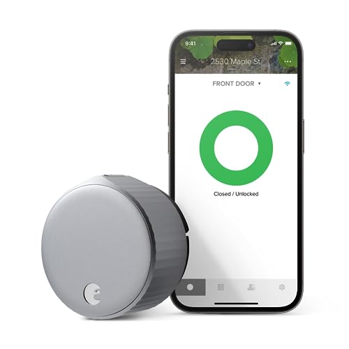 August Home AUG-SL05-M01-S01 August Wi-Fi, (4th Generation) Smart Lock, Silver