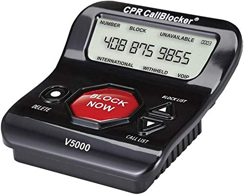 CPR V5000 Call Blocker for Landline Phones, Home Phones, Cordless Phones – Stop All...