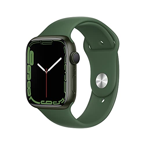Apple Watch Series 7 [GPS 45mm] Smart watch w/Green Aluminum Case with Clover Sport Band....