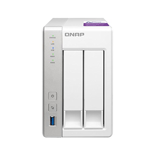 QNAP TS-231P-US Personal Cloud NAS with DLNA, Mobile apps and Airplay Support. ARM Cortex...