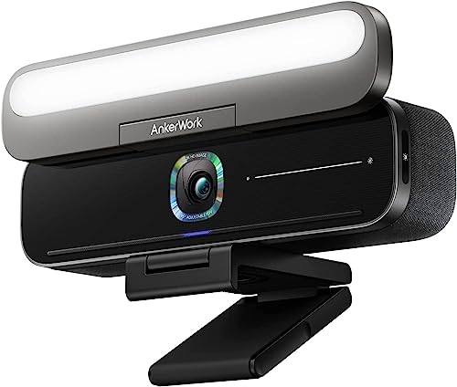 AnkerWork B600 Video Bar, 4-in-1 Design, 2K Computer Camera with Speaker and Microphone,...