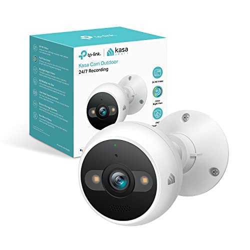 Kasa Smart 2K QHD Security Camera Outdoor Wired, IP65, Starlight Sensor & 98Ft Night...