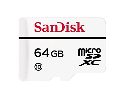 SanDisk High Endurance Video Monitoring Card with Adapter 64GB (SDSDQQ-064G-G46A), White