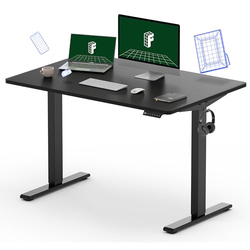 FLEXISPOT EN1 Height Adjustable Desk Black 48 x 30 Inches Whole-Piece Desktop Sit Stand Up...