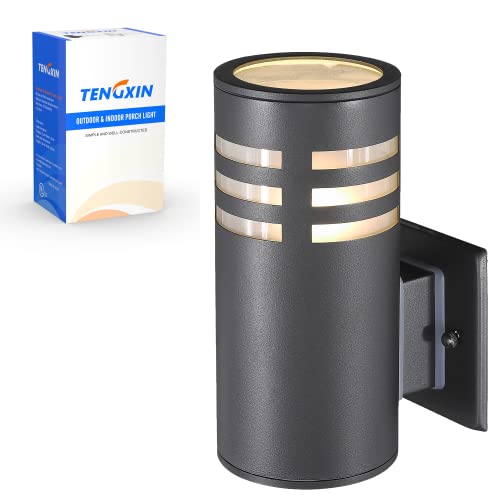 TENGXIN Outdoor Wall Sconce,Up/Down Porch Light,Stainless Steel 304 and Toughened...