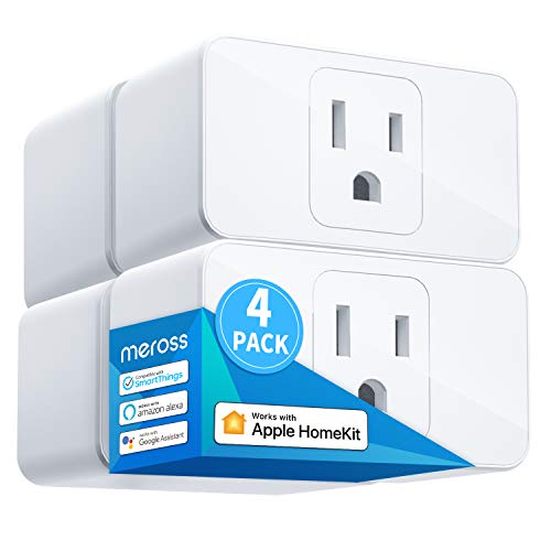 meross Smart Plug Mini, 15A & Reliable Wi-Fi, Support Apple HomeKit, Siri, Alexa, Echo,...