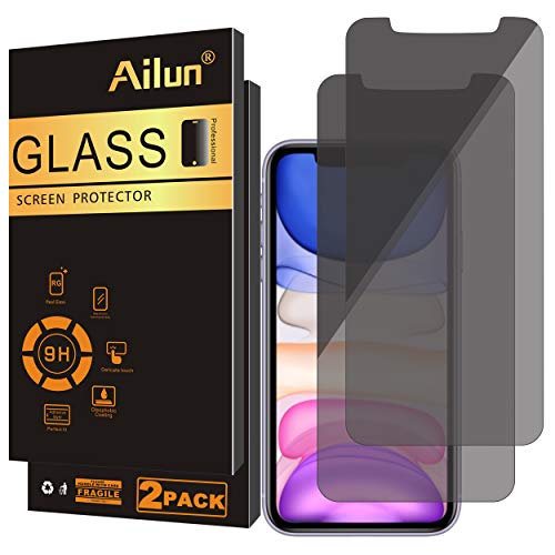 Ailun Privacy Screen Protector for iPhone 11 / iPhone XR [6.1 Inch] 2 Pack Japanese Glass...