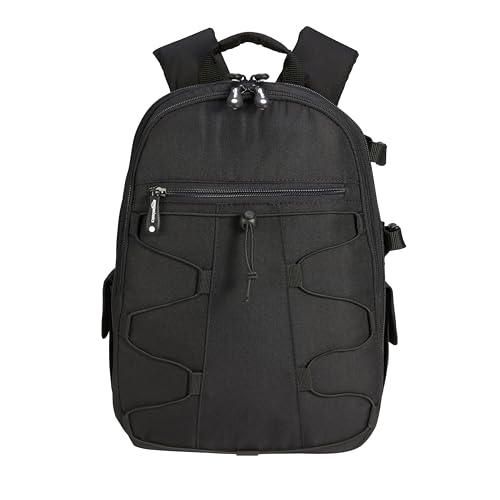 Amazon Basics Backpack for SLR Cameras and Accessories-Solid, Black