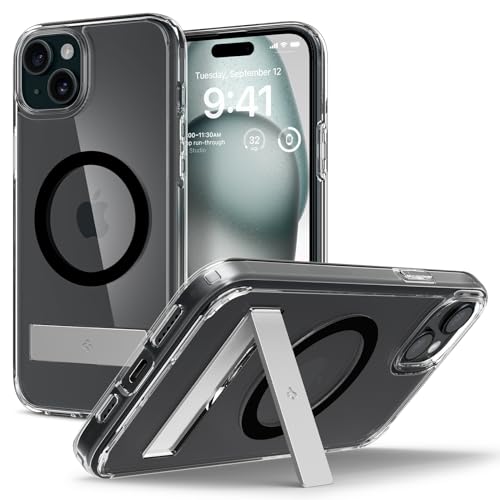 Spigen Ultra Hybrid S MagFit Designed for iPhone 15 Plus Case (2023) [Kickstand] [Amti...