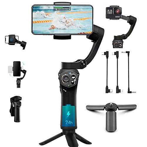Snoppa Atom 3-Axis Foldable Pocket Sized Handheld Gimbal Stabilizer 310g Payload for...