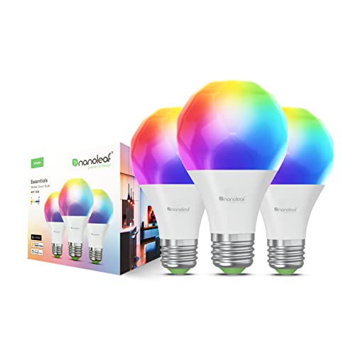 Nanoleaf Essentials Smart LED Color-Changing Light Bulb (60W) - RGB & Warm to Cool Whites,...